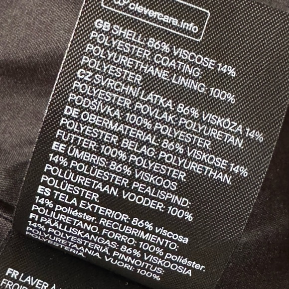 H&M Women’s Size 12 Faux Leather Moto Biker Jacket Black Zip Up - Picture 6 of 6